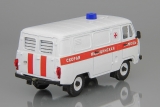 УАЗ-3741 фургон - Скорая медицинская помощь - белый/красные полосы 1:43