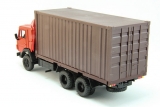 КАМАЗ-53212 контейнер - красный/коричневый 1:43