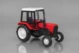 МТЗ-82 Трактор (пластик, люкс) - красный/черный/белая крыша и диски 1:43
