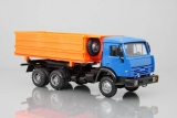 КАМАЗ-55102 самосвал с боковой разгрузкой - синий/оранжевый 1:43