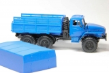 Миасский грузовик-4320 бортовой с тентом - синий 1:43