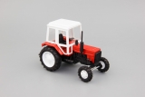 МТЗ-82 Трактор (металл/пластик) - красный/белый/белые диски 1:43