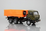 КАМАЗ-55102 самосвал с боковой разгрузкой - хаки/оранжевый 1:43