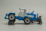 Т-150КД (ХТЗ-150К-09-25) колесный трактор с бульдозерным отвалом  - синий/серый 1:43