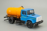 ЗиЛ-4334 вакуумная машина КО-520 - голубой/оранжевый - №5 с журналом (+открытка) 1:43