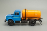 ЗиЛ-4334 вакуумная машина КО-520 - голубой/оранжевый - №5 с журналом (+открытка) 1:43