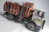 МАЗ-5337 мусоровоз МКМ-35 - белый/оранжевый со следами эксплуатации 1:43