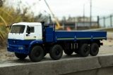 КАМАЗ-6560 (рестайлинг) бортовой - синий/белый 1:43