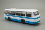 ЛАЗ-695Н городской высокопольный автобус - белый/синий - №1 с журналом (+наклейка) 1:43