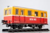 АС1А двухосная служебная автомотриса - красный/желтый со следами эксплуатации 1:43