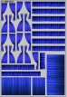 Набор декалей Шторки для Ikarus 256 - синий - 100х140 мм. 1:43