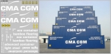 Набор декалей Контейнеры CMA GGM - вариант 3 - 100х140 мм. 1:43