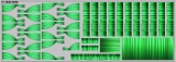 Набор декалей Шторки для Ikarus 259 - зеленые - 200х70 мм. 1:43