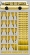 Набор декалей Шторки для ЛАЗ всех моделей - желтый - 100х140 мм. 1:43