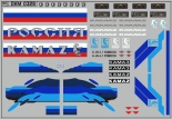 Набор декалей КАМАЗ (полосы, надписи, логотипы) - вариант 5 - 100х70 мм. 1:43