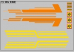 Набор декалей КаВЗ (полосы, надписи) - вариант 13 - 100х70 мм. 1:43