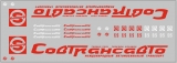 Набор декалей Совтрансавто для МАЗ-9758 - вариант 4 - красный - 100х290 мм. 1:43