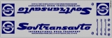 Набор декалей Sovtransavto для МАЗ-93971 - вариант 3 - синий - 100х290 мм. 1:43