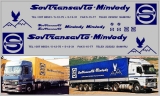 Набор декалей Sovtransavto-minvody для МАЗ-9758 - синий - 100х290 мм. 1:43