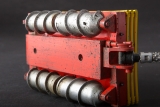 ЛФМ-РФД-ГПИ-72 ледово-фрезерная машина на роторно-винтовых движителях - жёлтый/красный со следами эксплуатации - вариант 1 1:43