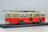 Skoda-9TR троллейбус - красный/бежевый 1:43