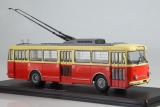 Skoda-9TR троллейбус - красный/бежевый 1:43