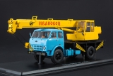 МАЗ-500А автокран КС-3571 «Ивановец» - голубой/желтый 1:43