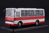 ПАЗ-3203 малый городской автобус - красный/белый 1:43