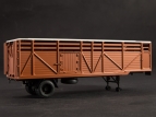 КАЗ-608 седельный тягач + ОдАЗ-857Б полуприцеп-скотовоз - зеленый/коричневый 1:43