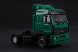 МАЗ-5440 седельный тягач + МАЗ-9758 полуприцеп бортовой с тентом - зеленый/серый 1:43