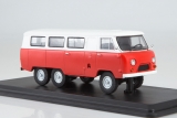 УАЗ-452К пассажирский автомобиль повышенной проходимости 6x6 - красный/белый 1:43