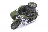 ИМЗ М-72 «Урал» мотоцикл с коляской - зеленый - №1 с журналом 1:24