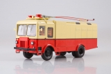 СВАРЗ ТГ-3 грузовой троллейбус (троллейвоз-фургон) - красный/бежевый 1:43