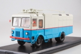 СВАРЗ ТГ-3 грузовой троллейбус (троллейвоз-фургон) - белый/голубой 1:43