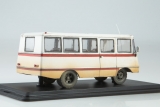 Уралец-70С автобус вагонной компоновки - белый/красный со следами эксплуатации 1:43