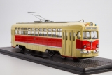 МТВ-82 трамвай №34 - красный/желтый 1:43