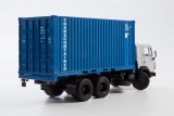 КАМАЗ-53212 контейнеровоз + ГКБ-8350 прицеп-контейнеровоз - светлая дымка/синий 1:43