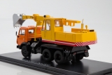 КАМАЗ-5511 экскаватор-планировщик ЭО-3532 - оранжевый/желтый 1:43