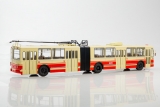 ЗиУ-10 (ЗиУ-683) сочлененный троллейбус - маршрут №48 г. Москва - красный/бежевый 1:43