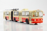 ЗиУ-10 (ЗиУ-683) сочлененный троллейбус - маршрут №48 г. Москва - красный/бежевый 1:43
