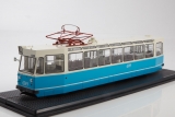 ЛМ-68 советский трамвай - голубой/белый 1:43