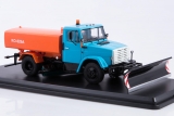 ЗиЛ-4333 комбинированная дорожная машина KО-829А - голубой/оранжевый 1:43