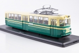 ЛМ-57 трамвай - зеленый/песочный 1:43