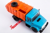 ЗиЛ-4333 мусоровоз МКМ-2 - голубой/оранжевый 1:43