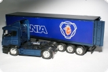 Scania R124/400 + полуприцеп-фургон - темно-синий 1:43