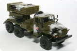 Миасский грузовик-4320 реактивная система залпового огня БМ-21 «Град» - камуфляж хаки 1:43
