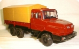 Миасский грузовик-4320-45 бортовой с тентом - красный/желтый 1:43