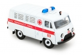 УАЗ-3962 автобус - скорая медицинская помощь - белый 1:43