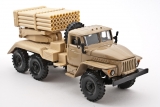 Миасский грузовик-4320 реактивная система залпового огня БМ-21 «Град» - песочный 1:43