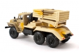 Миасский грузовик-4320 реактивная система залпового огня БМ-21 «Град» - камуфляж песочный 1:43